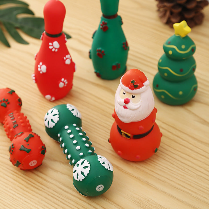 Christmas Dog Chew Toy - Squeaky, Durable, and Festive