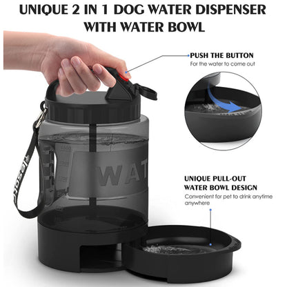 Large Capacity Pet Water Bottle For Hiking Travel  Camping