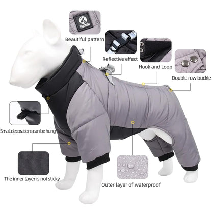 Winter Reflective Waterproof Dog Jacket