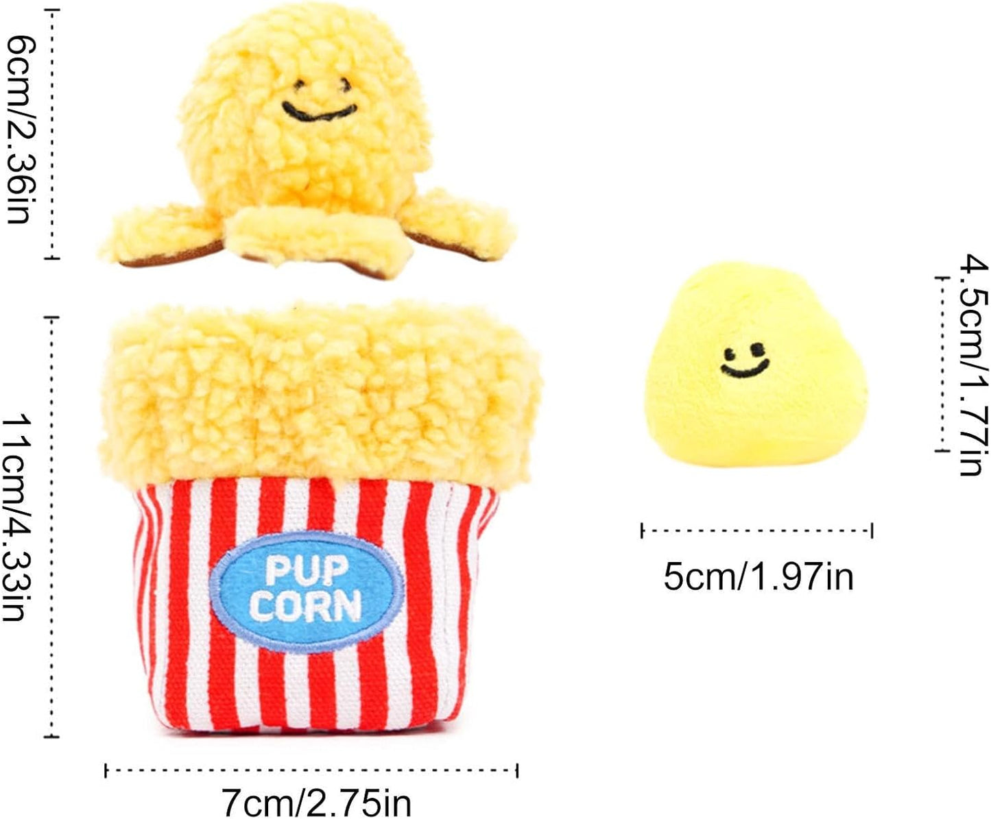 Interactive Plush Squeaky Toy PUP Corn