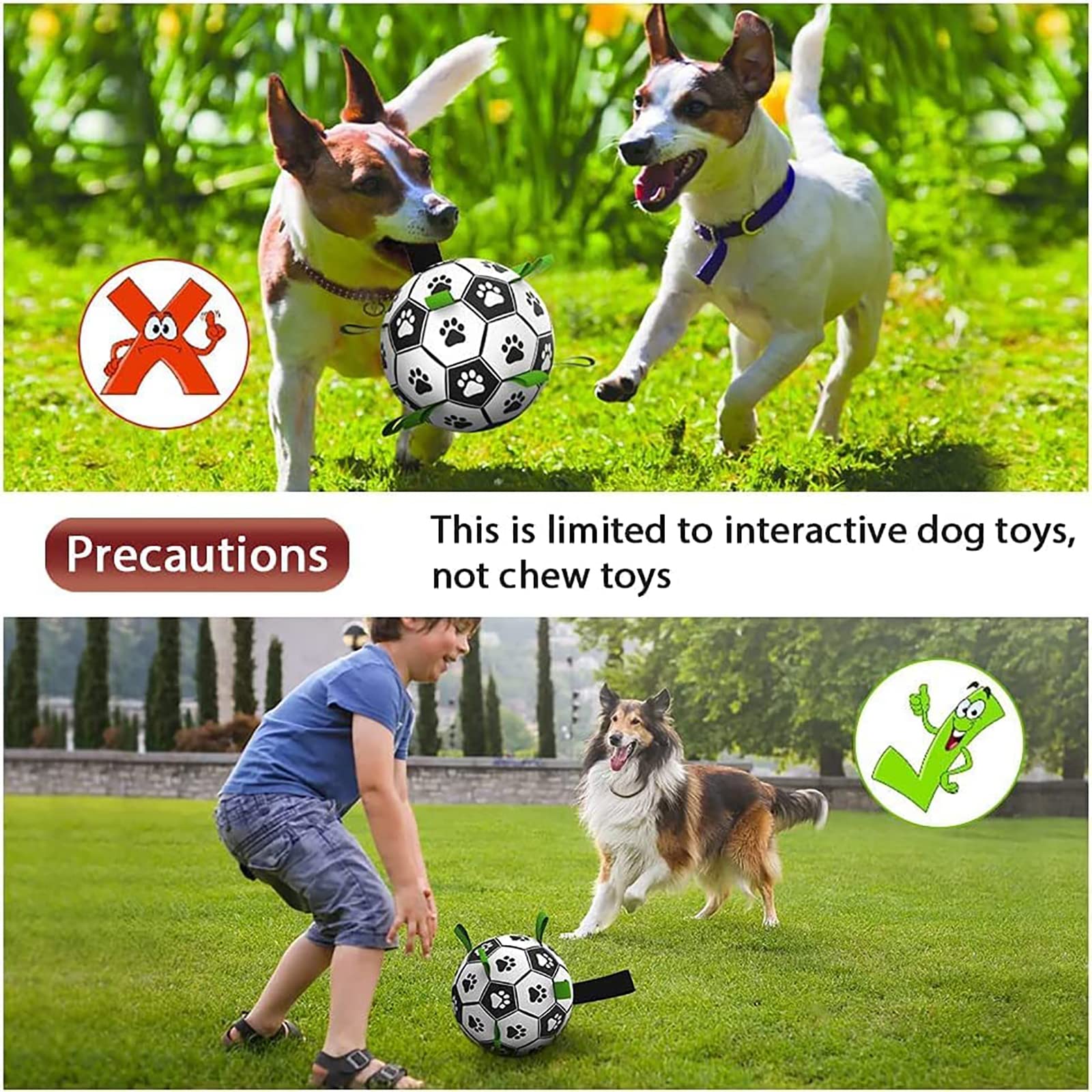 Dog Toys Ball With Grab Tabs, Interactive Dog Water Ball Exercise