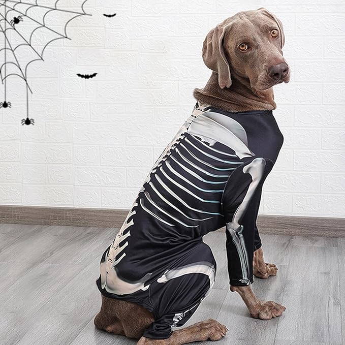 Pet Halloween Clothes Skeleton Dog