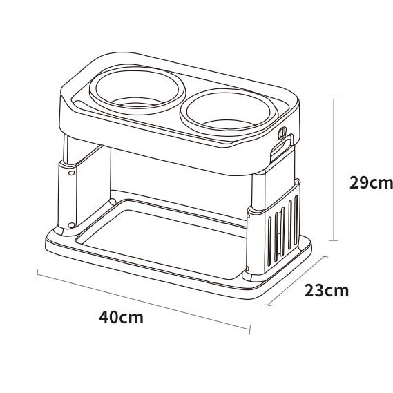 Raised Dog Bowls Adjustable Double Bowls For Small Dog