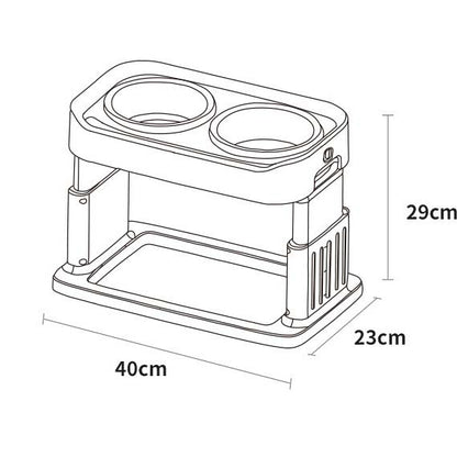 Raised Dog Bowls Adjustable Double Bowls For Small Dog