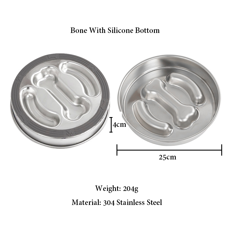 Stainless Steel Dog Bowl Slow Feeder