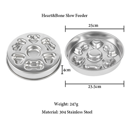 Stainless Steel Dog Bowl Slow Feeder