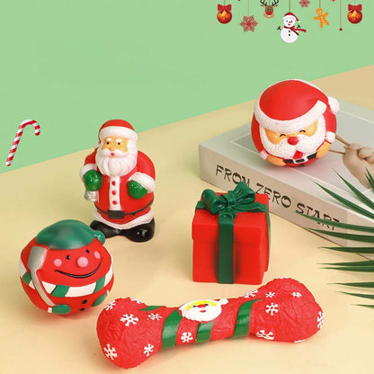 Christmas Dog Chew Toy Set