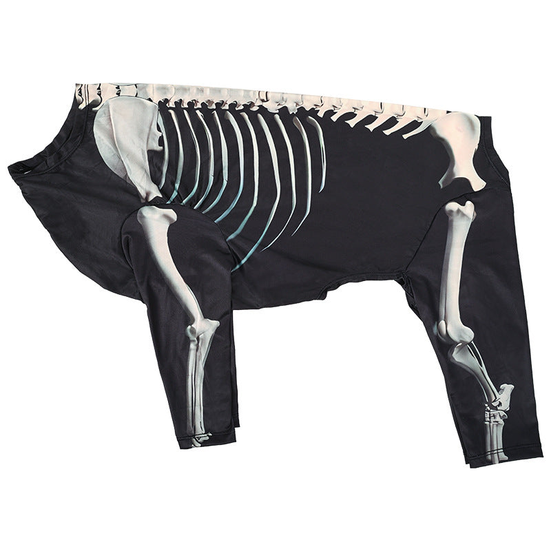 Pet Halloween Clothes Skeleton Dog