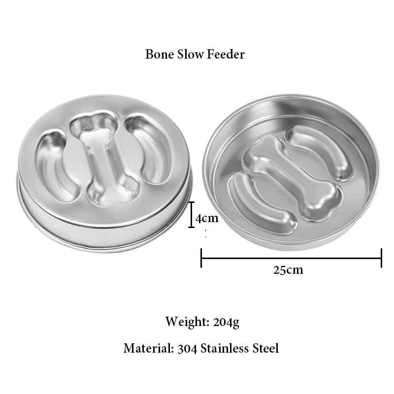 Stainless Steel Dog Bowl Slow Feeder