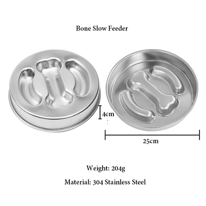 Stainless Steel Dog Bowl Slow Feeder