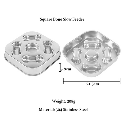 Stainless Steel Dog Bowl Slow Feeder