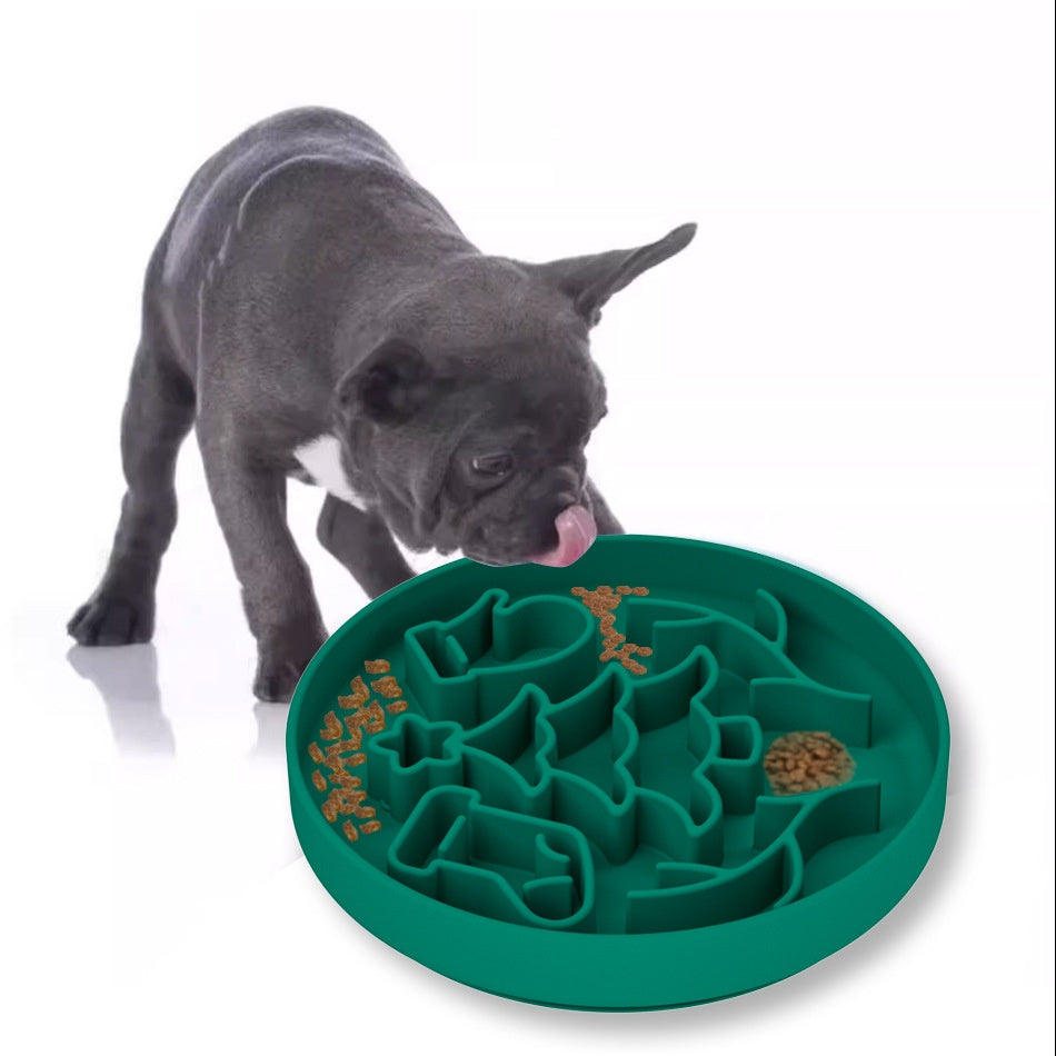 Christmas Silicone Slow Feeder Dog Bowl