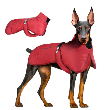 Reflective Warm Dog Windbreaker Windproof and Waterproof for Large Dogs