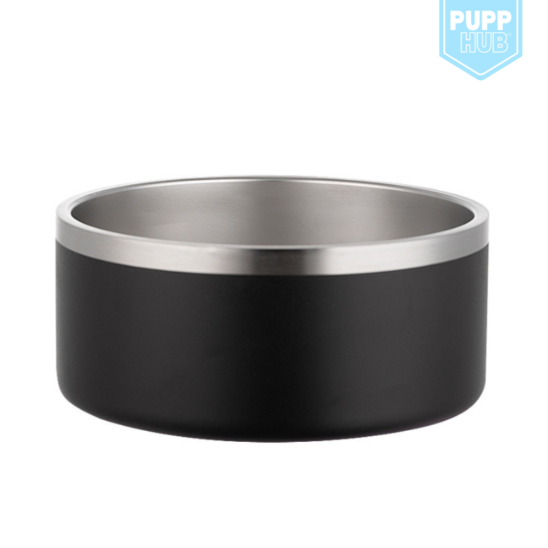 Black Stainless Steel Dog Bowl