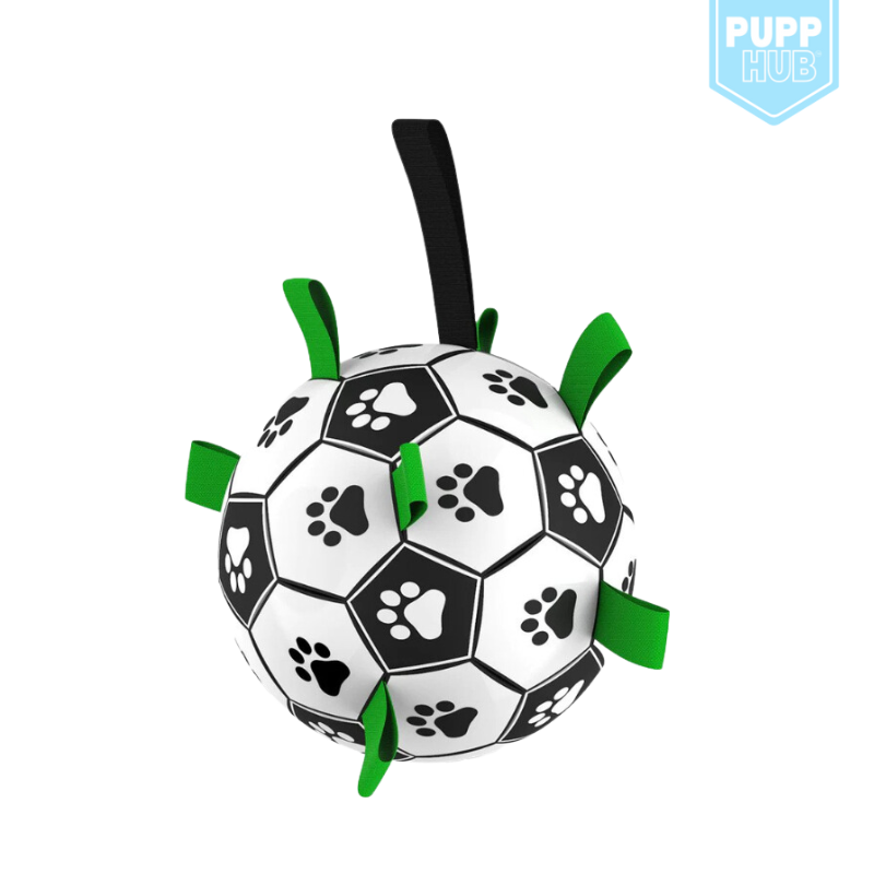 Dog Soccer Ball - Dog Ball Toys Dog Tug Toy with Upgrade Grab Taps,  Interactive Dog Toy