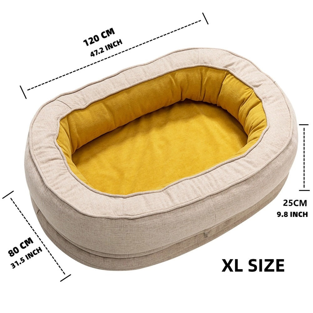 Cozy Washable Large Dog Bed-- Dreamland Oasis