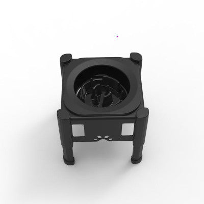 Zero Splash Max dog bowl holder with adjustable legs and floating plate design.